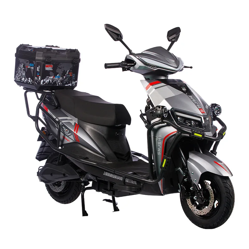 New delivery rider electric motorcycle Double disc brake   1200W High power  high-speed 72V lithium battery  electric bike