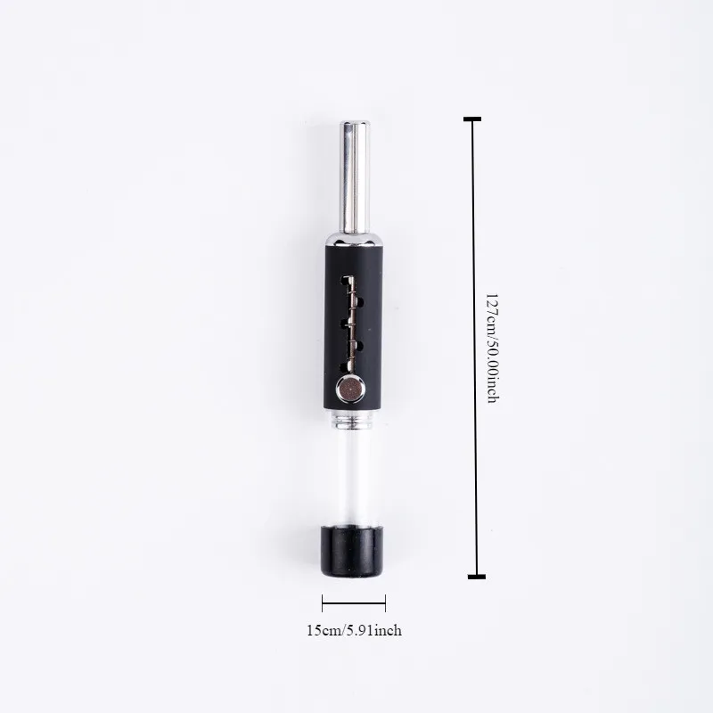 Piston Type Huifre II Tobacco Smoking Pipe Stretchable with Cotton Filter Portable Dry Retractable Herb Burning Smoke Pipes Kit