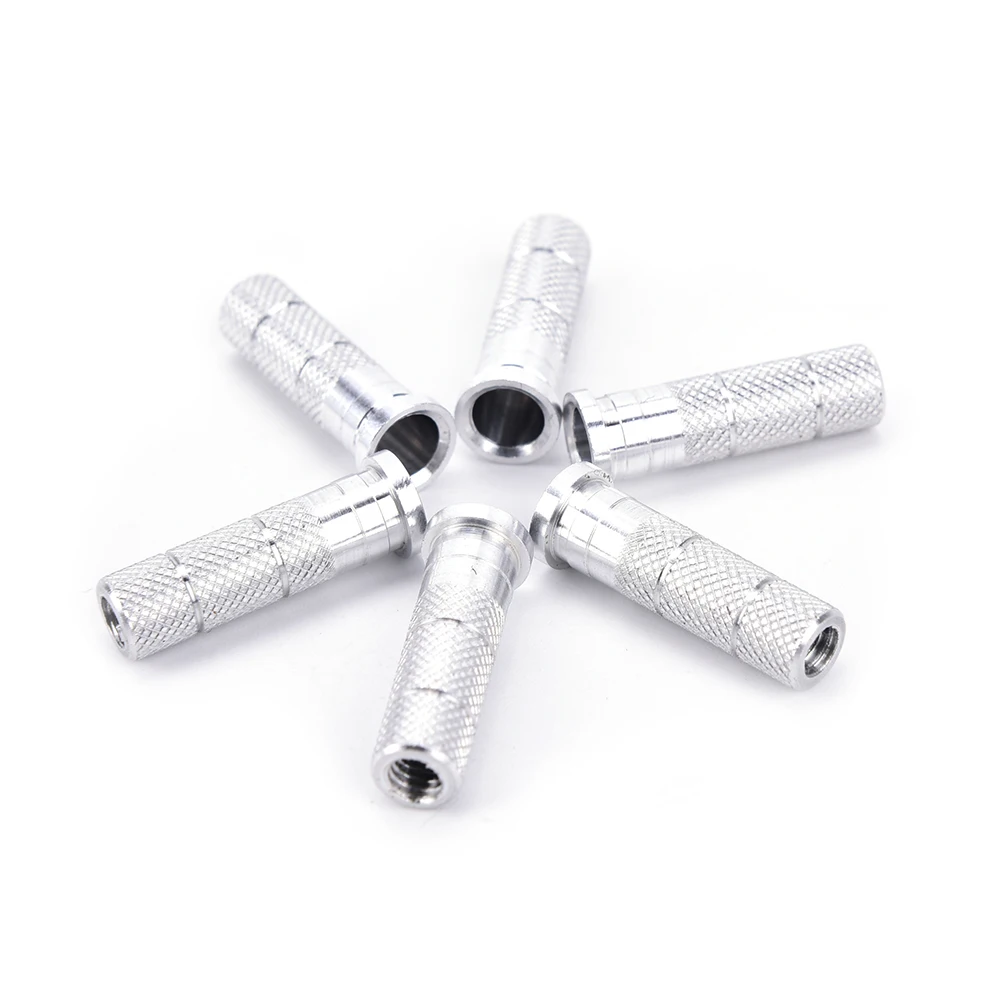 12x 6.2mm Silver Aluminum Archery Insert Base Replace for Arrow Shaft Practice