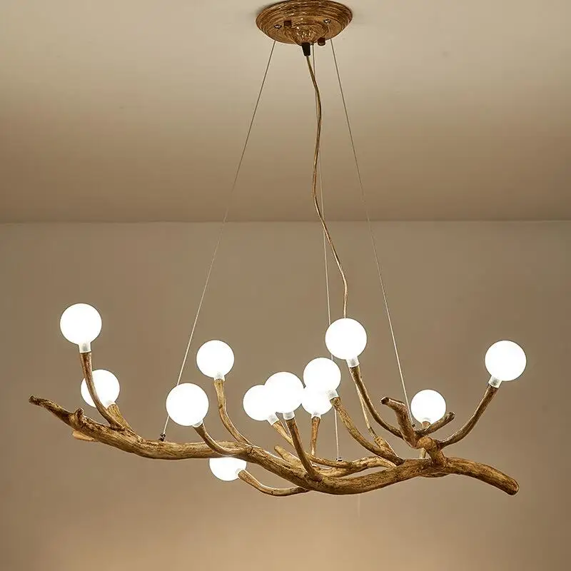 

Nordic LED Branch Chandelier Living Room Dining Room Restaurant Bedroom Glass Hanging Chandelier G4 Indoor Lighting Fixtures