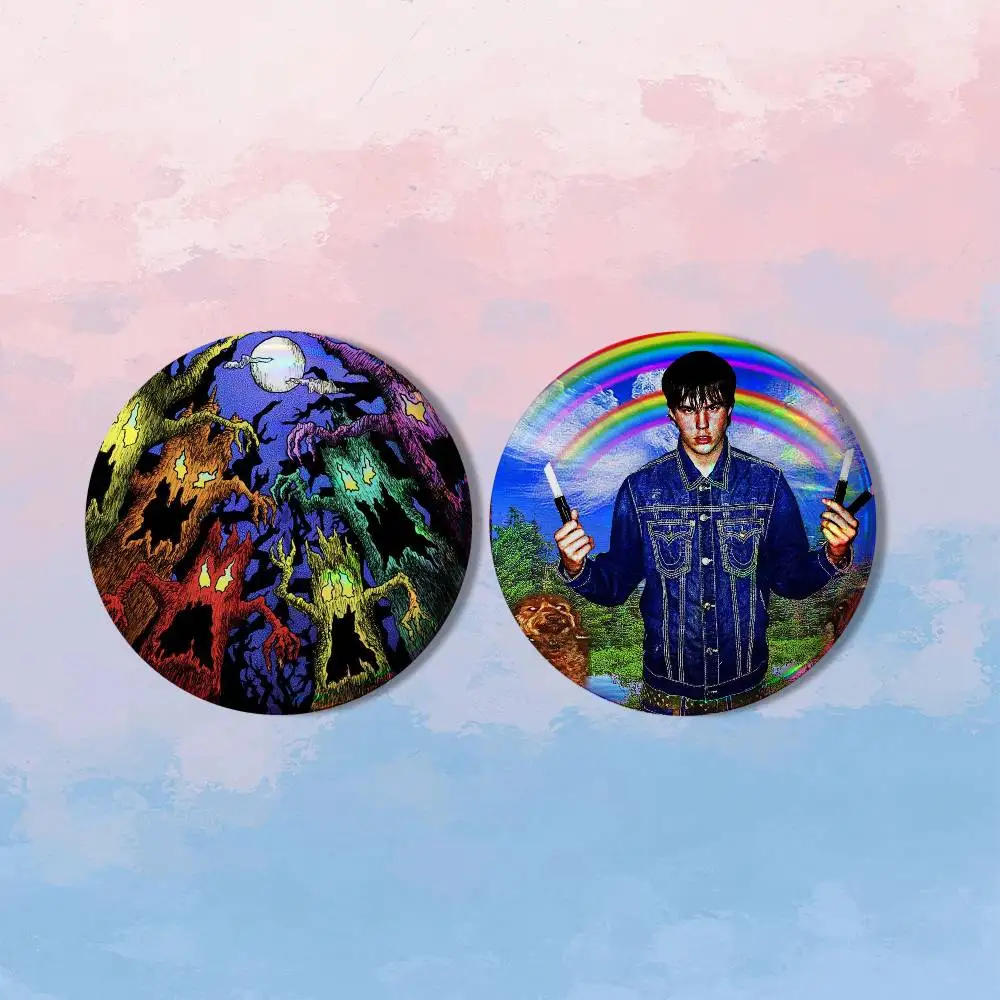 S-Sematary Haunted Mound 2 piece set Badges On Backpack Jacket Cartoon Round Brooches Acrylic Button Pins Collection Gifts