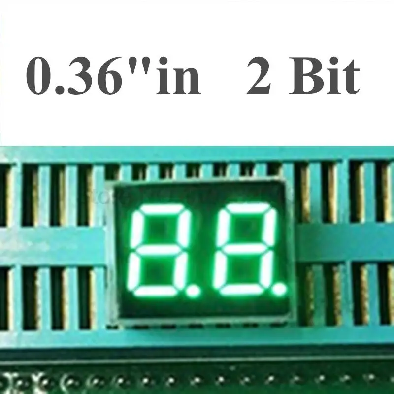 20 Stuks Zuiver Groen 0.36 "0.36 In. Digitale Buis Gemeenschappelijke Kathode 2 Bits Led Display Module Led Display