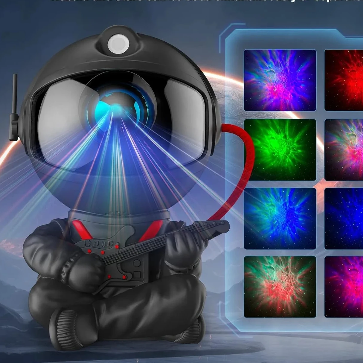 Astronaut Galaxy Projector, Night Light for Kids, Nebula Ceiling LED Lamp, Room Decor, with Timer and Remote, Gifts for Christma