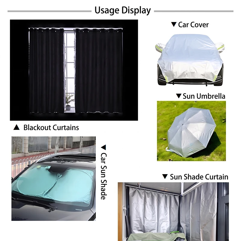 1m Black Silver Coated Blackout Fabric Thermal Insulated Opaque Cloth for Laboratory Darkroom Curtain DIY Sewing Material - view 5
