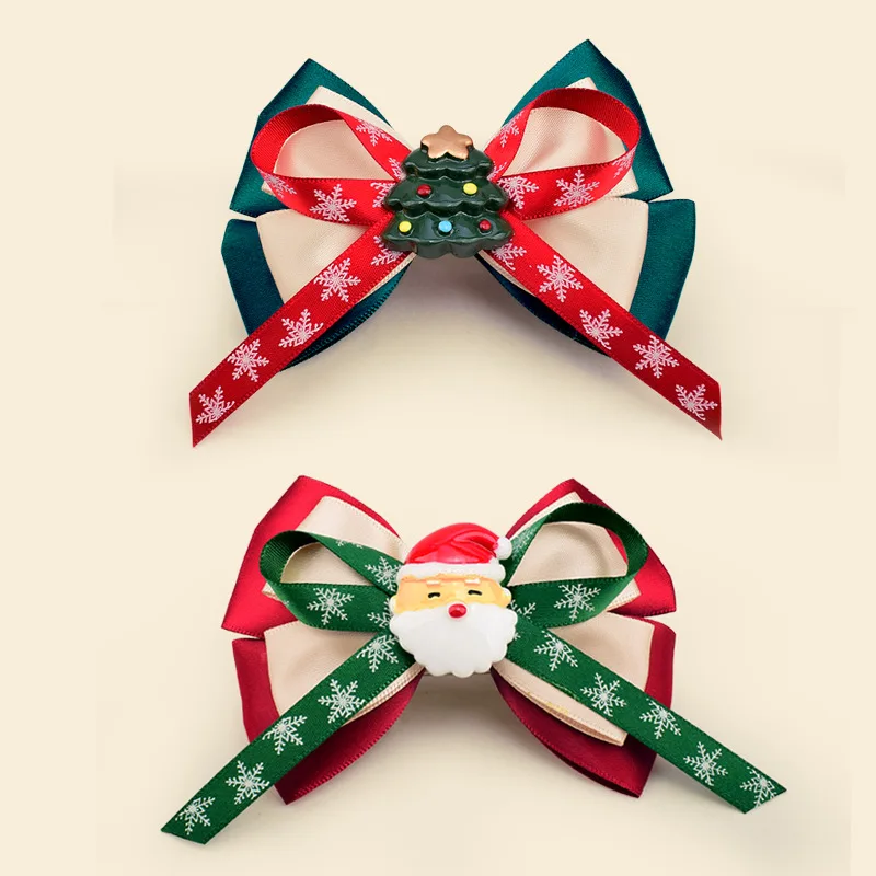 

Christmas Hair Clips Santa Claus Bow Hairpins for Women Kids Xmas Gift Accessories Party Decoration Girl Hair Accessoires