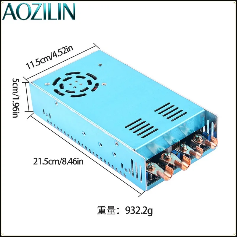 AOZILIN2000W100A DC Step Up Converter CC CV Adjustable Power Supply with Digital Voltmeter Ammeter Battery Charging Boost Module