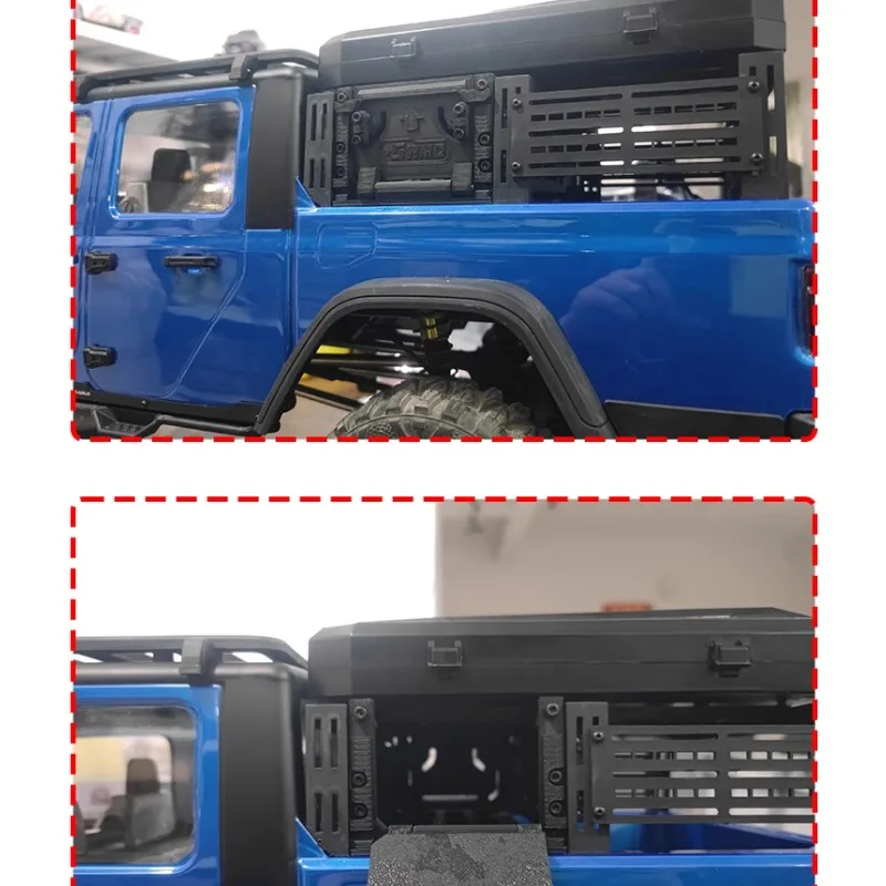 RLAARLO JK07 1/7 Camion cingolato Portale Telaio Vano batteria Rc Auto Modifica e aggiornamento Parti Accessori