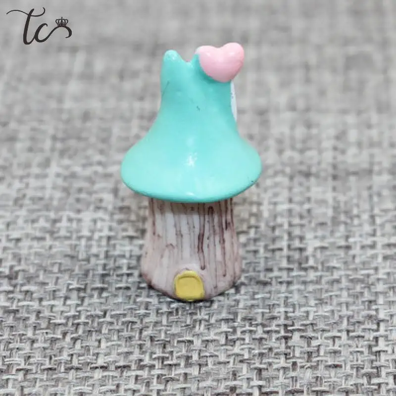 DIY 1Piece of Resin Mini Tree Fairy Garden Micro Landscape Moss Cartoon Tree House  Micro Landscape Succulent Decoration