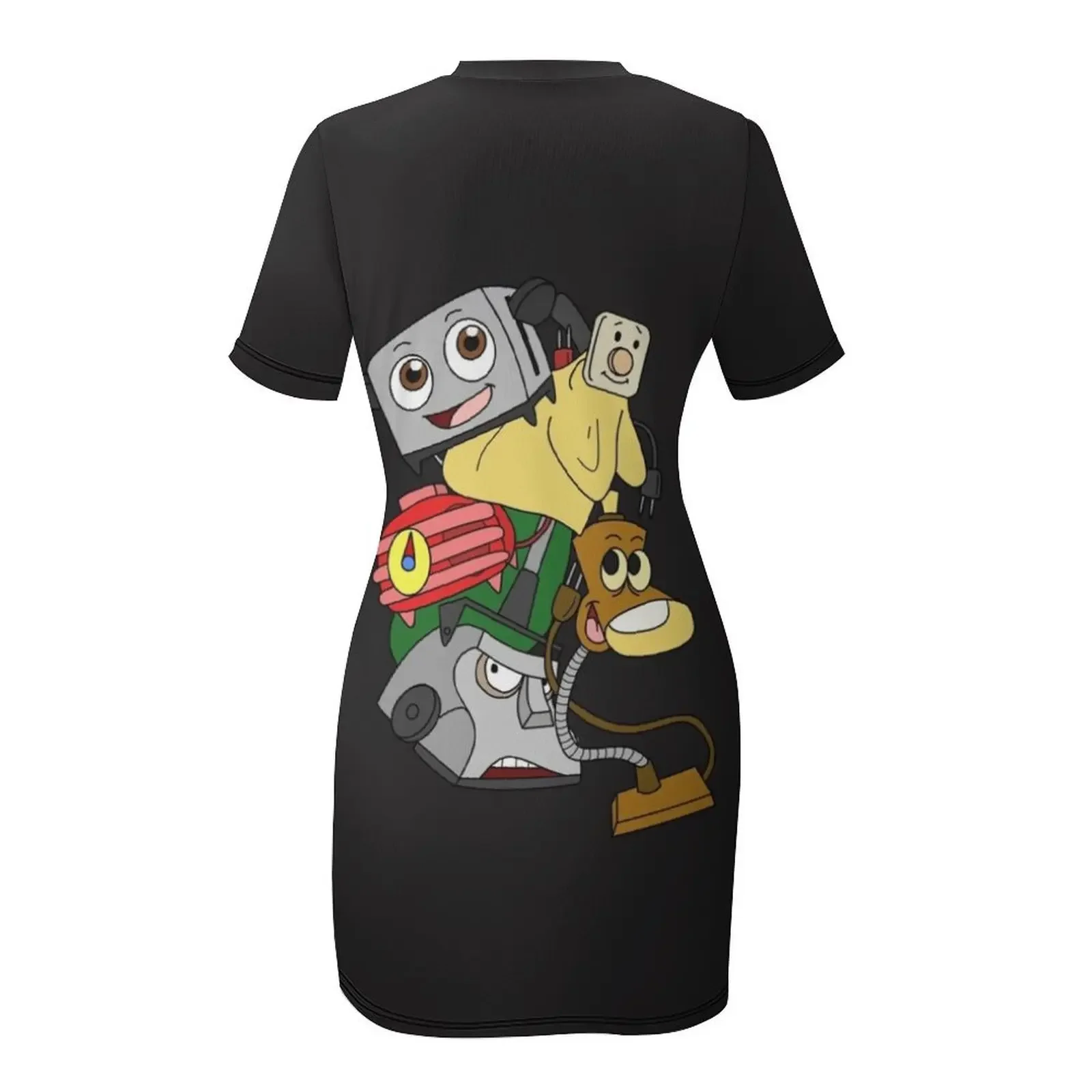 용감한 작은 모험가 클래식 티셔츠 반팔 드레스 드레스 빈티지 여성의 우아한 루즈 드레스 드레스