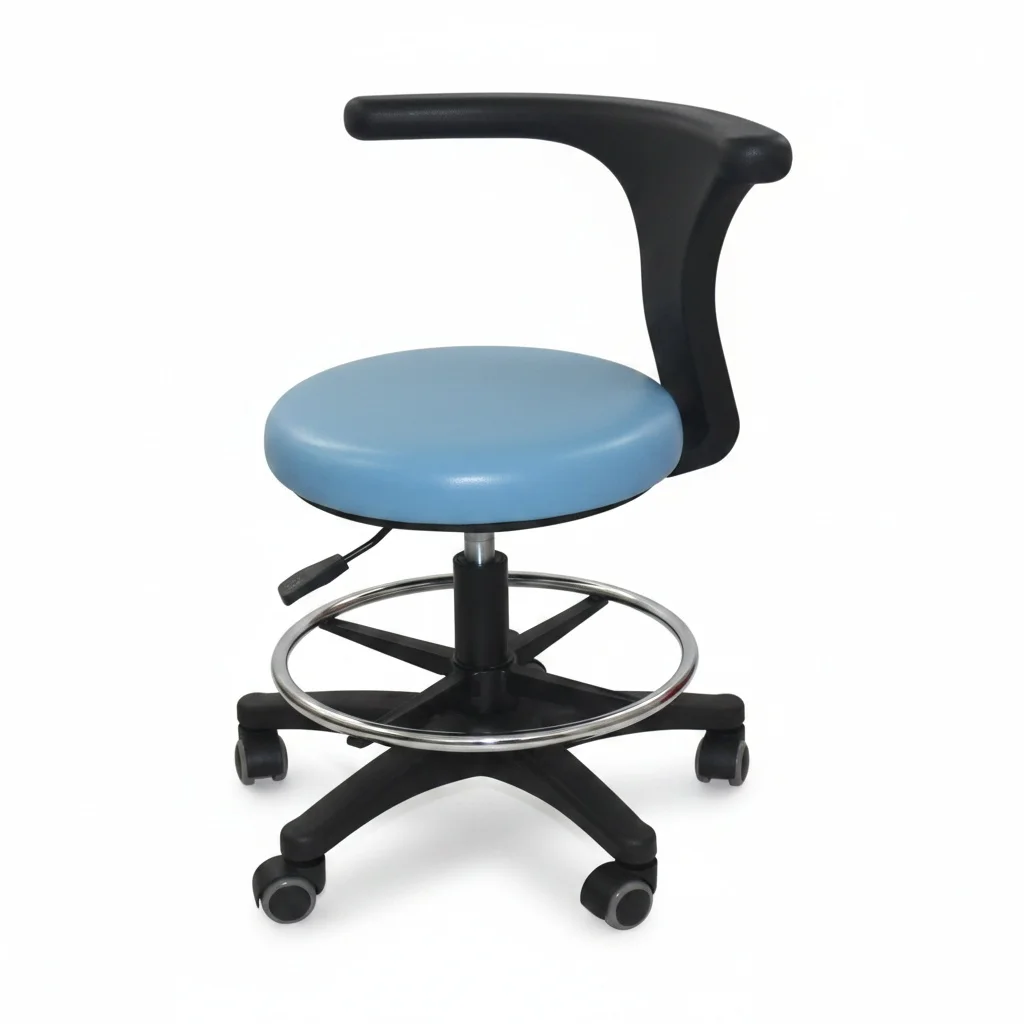 Dental Stool, PU Leather Metal 300kg Capacity, Medical Doctor Chair, Hydraulic Swivel, Hospital Clinic Stool for Spa