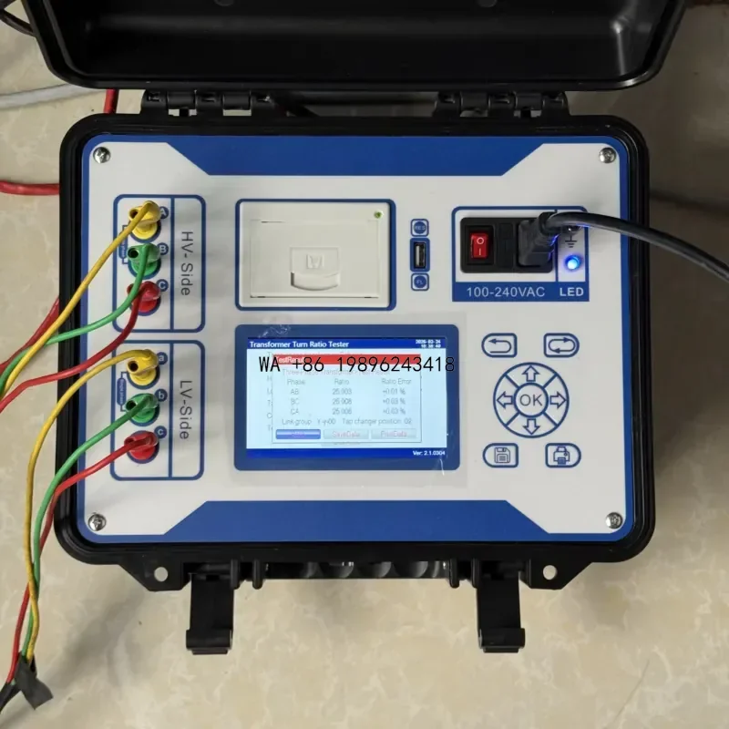 Wmwmnu for Vector Group Detect Ratio Transformer Turns Ratio TTR Tester No Battery With Output Short Circuit Reminder