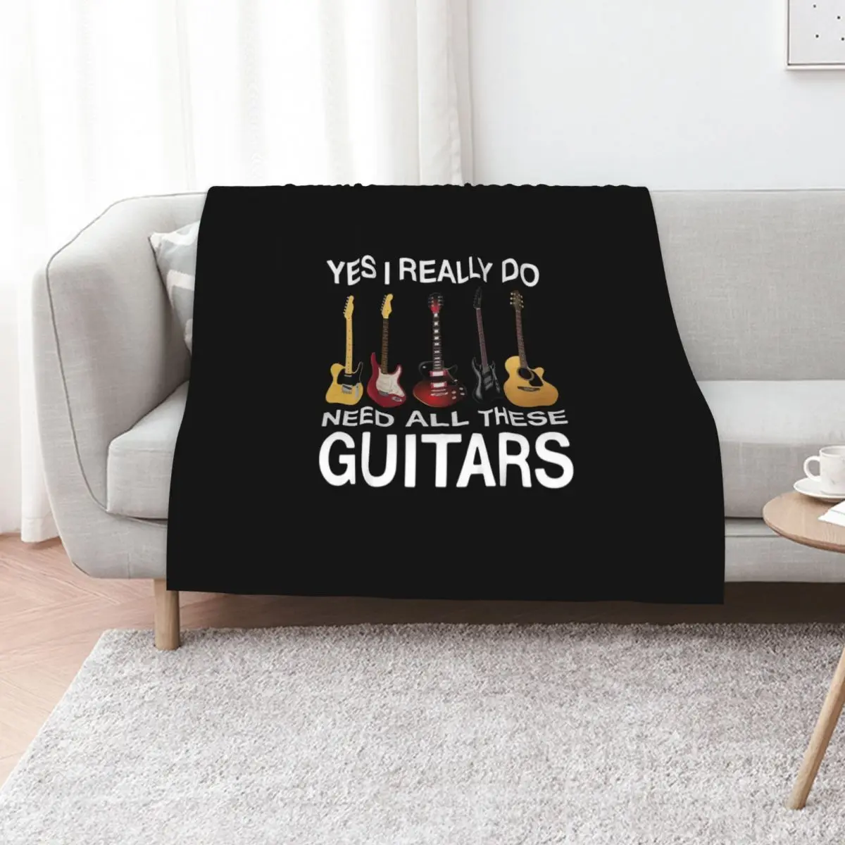 Yes I Really Do Need All These Guitars Throw Blanket Flannel Large Decorative Throw Soft Beds Travel Soft Plaid Blankets