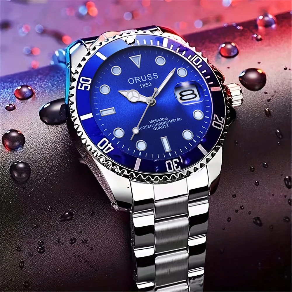

Men's watch trend steel belt sports casual fashion temperament cool handsome men's watch