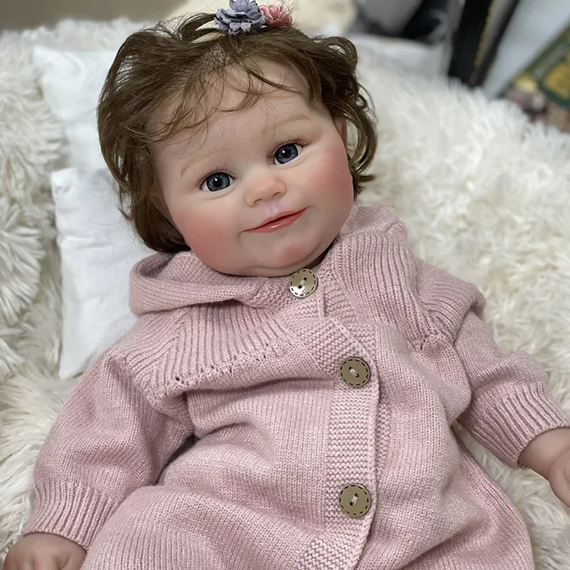 50CM  Lifelike Already Painted Doll Newborn Maddie 3D Skin Visible Veins Reborn Doll Hand Paint with Genesis High Quality Dolls