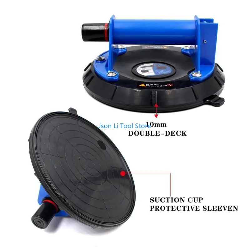 Y08D Piring Vakum Vakum Tahan Lahan Piring Vakum Tugas Berat Dengan Pegangan untuk Ubin Kaca Mirror Memindahkan Granit Lifting