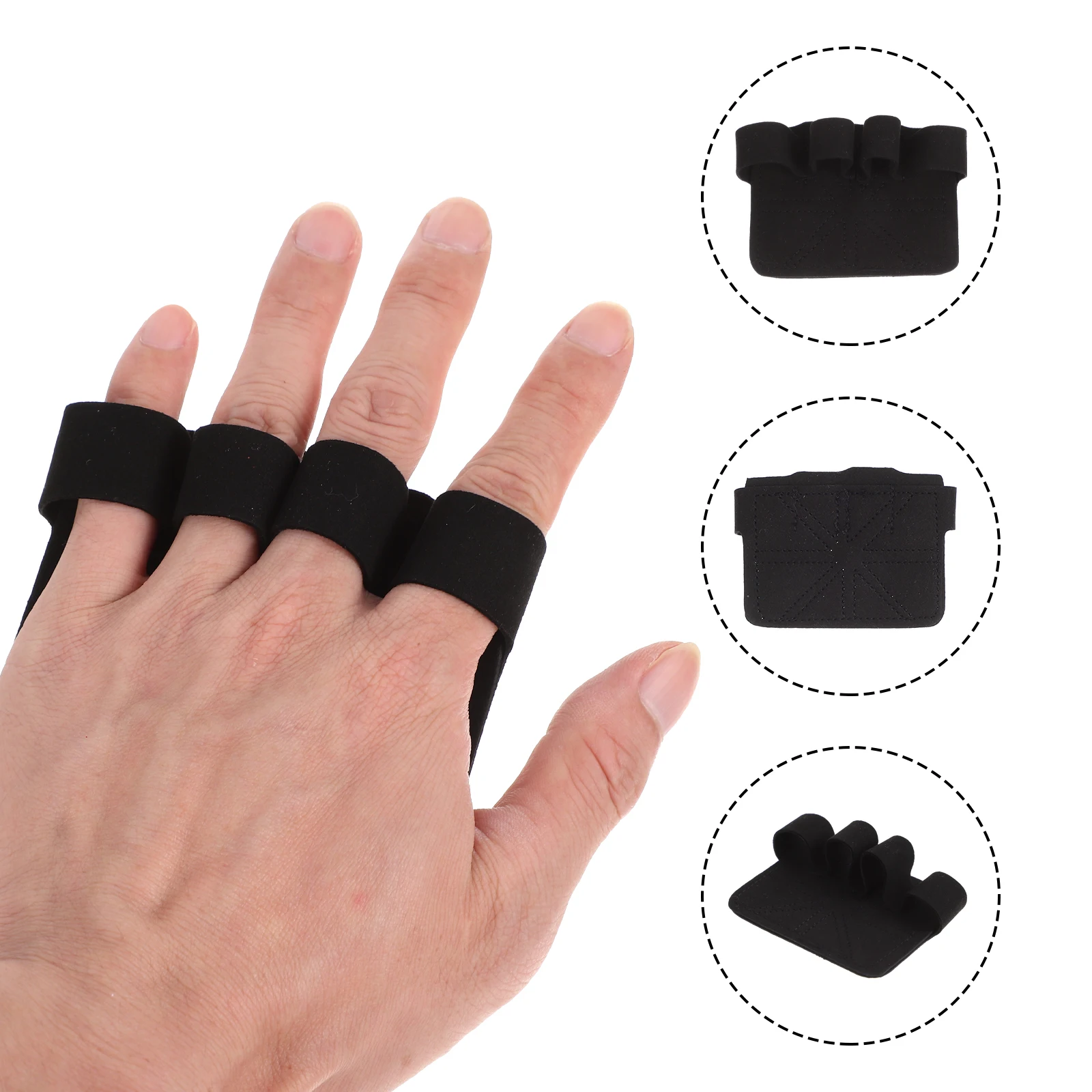 

Work Weightlifting Gloves Grips Floor Workout Black Microfiber Fitness Palm Protectors
