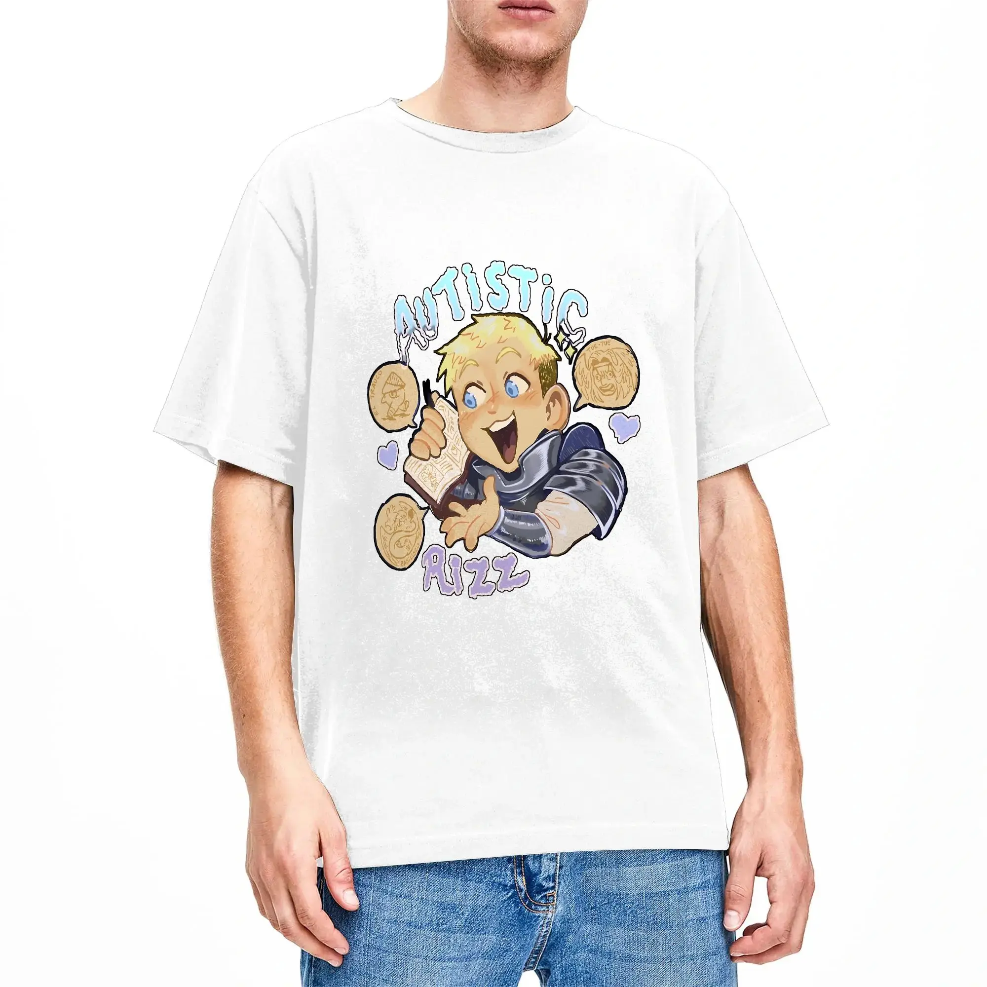 Casual Dungeon Meshi Anime T-Shirts Crewneck 100% Cotton T Shirt Delicious in Dungeon Short Sleeve Tees Plus Size Tops