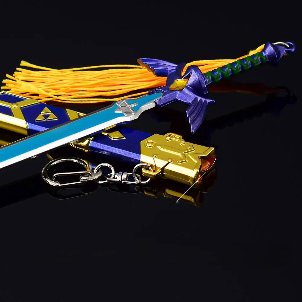 Réplica da Espada Mestre de Zelda - 22cm de Liga de Zinco com Lâmina Não Afiada e Bainha, Ideal para Fãs de Zelda e Acessórios de Arma para Figuras de Ação