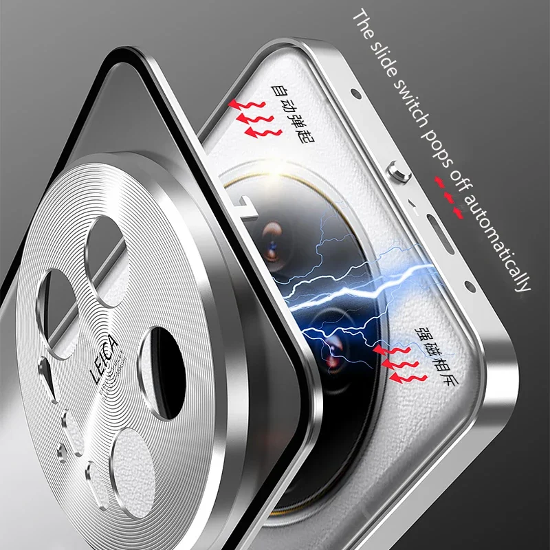 

Металлическая пружинная защита объектива, матовая задняя крышка для XiaoMi Mi 15 14 Ultra Mi 13T Pro, чехол с магнитным бампером, чехлы