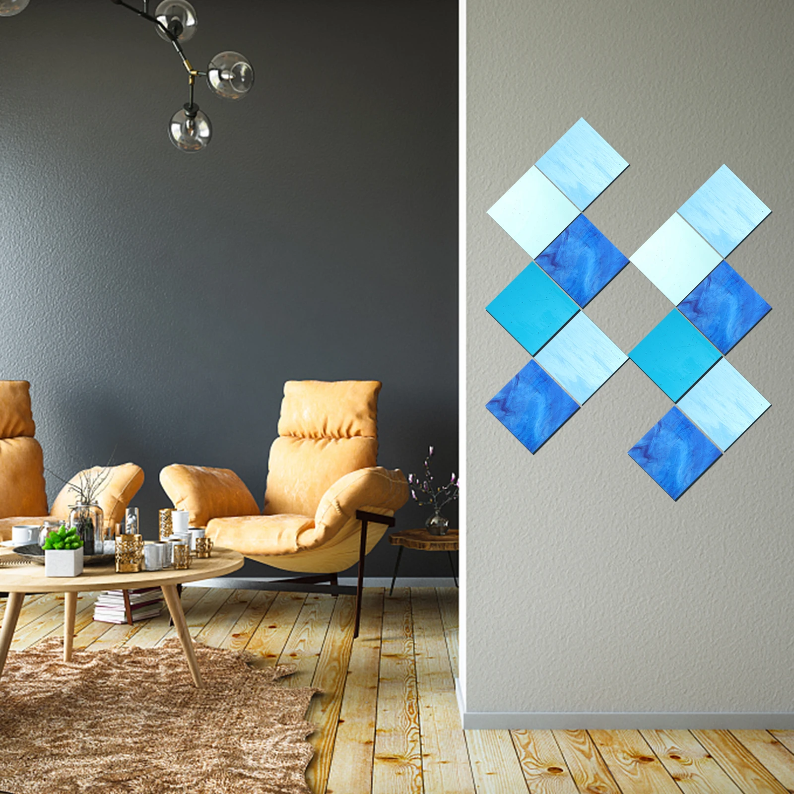 

4Pcs Colored Glass Mosaic Tiles DIY Decoration Supplies Smooth Surface Not Easy to Crack Or Fade Stained Glass Paint