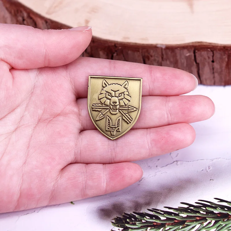 القوات العمليات الخاصة الأوكرانية SOF شعار بروش شارة عسكرية مجوهرات معدنية عتيقة #5