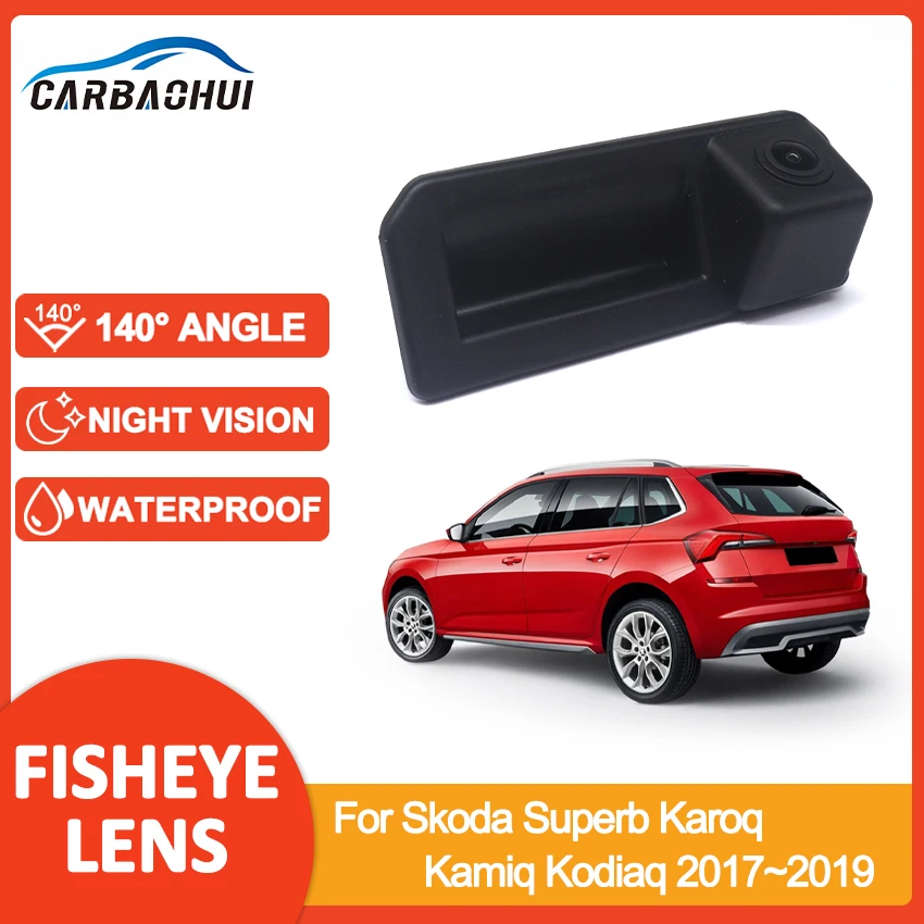 

Dynamic Trajectory Tracks Parking Line Rear View Reverse Trunk Handle CAM For Skoda Superb Karoq Kamiq Kodiaq 2017~2018 2019