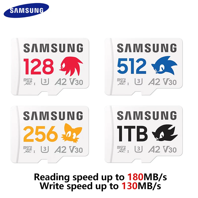 

SAMSUNG microSD PRO Plus Sonic Micro SD 128GB 256GB U3 V30 Memory Card 512GB 1TB Up to 180MB/s SDXC 4K A2 Micro SD Card