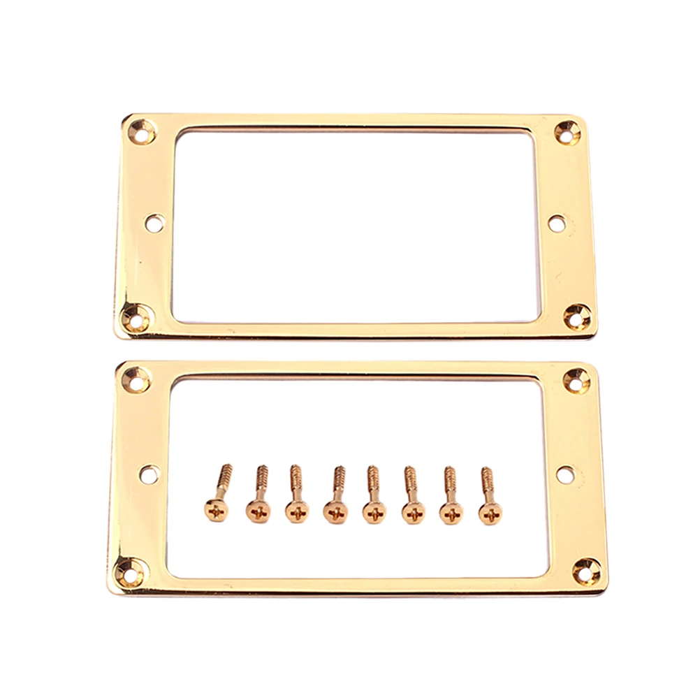 

2Pcs High Quality Metal Double Humbucker Pickup Mounting Rings With Screws Flat Base Guitar Frame