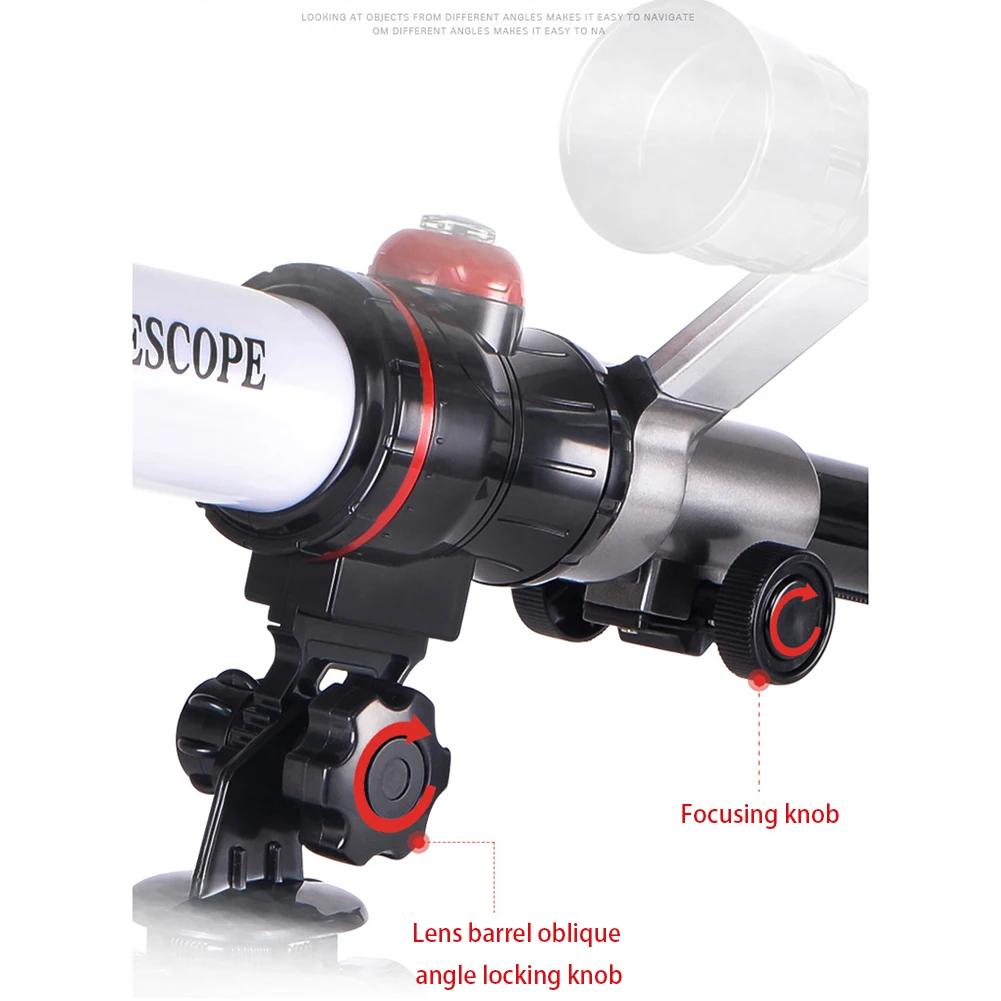 Telescópio astronômico com 3 oculares, experimento científico de dupla utilização, telescópio monocular para observação de estrelas, equipamento de ensino
