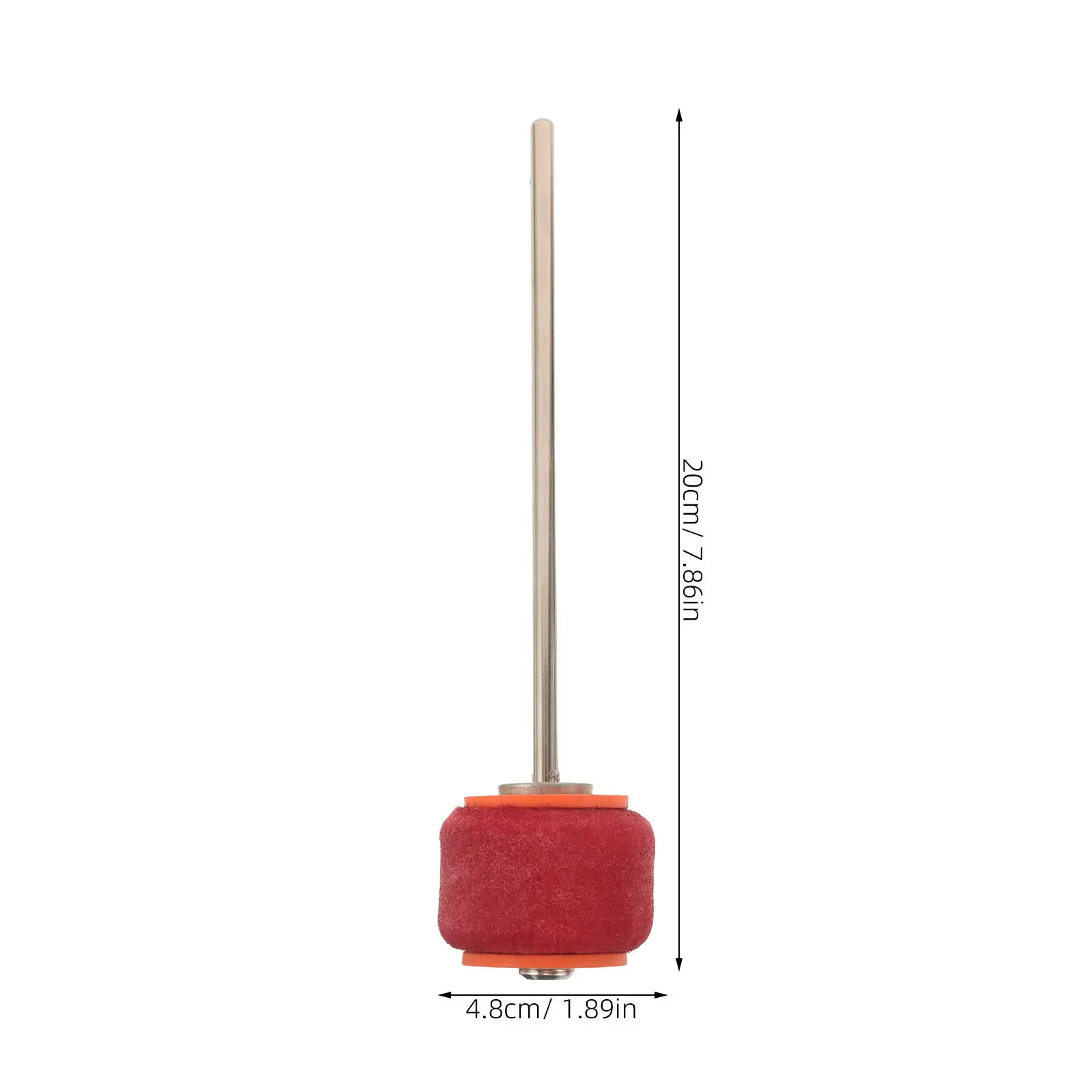 Felt Kick Drum Beater Head Red Orange Heavy Duty Jazz Drum Pedal Replacement Studio Stage Percussion Accessories