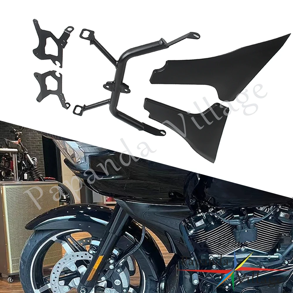 

Motorcycle Plastic Side Fairing Cover Panel Bracket Kit For Harley Touring Road Glide FLTRXSE FLTRX FLTRXSTSE Upgrade CVO 23-24