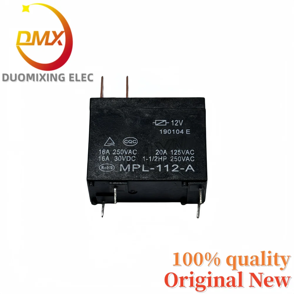 10PCS/LOT 100% New MPL-112-A Microwave Oven Grill Water Heater Relay 20A 4-Pin 12V 1 Set Normally Open