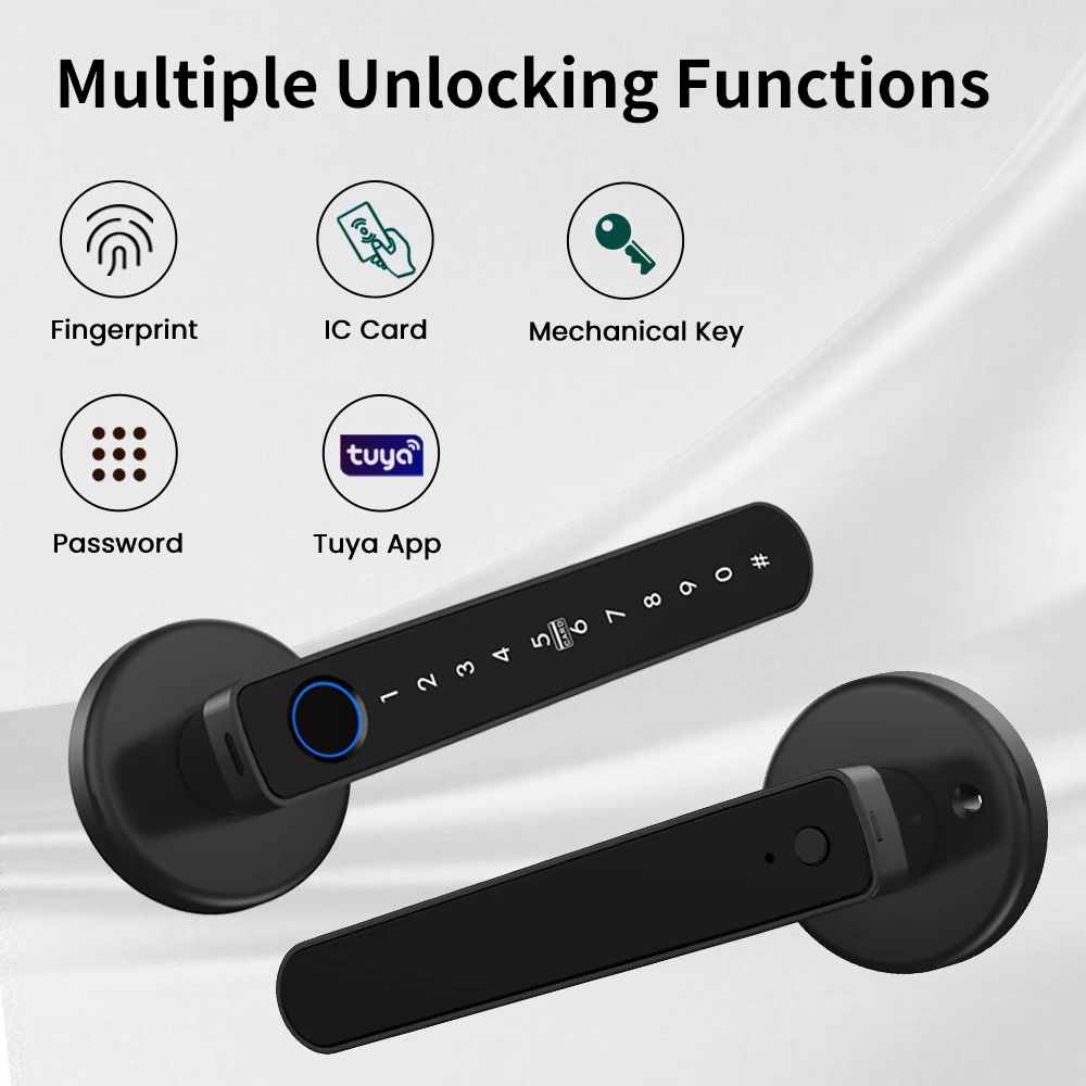 AVATTO Bluetooth Smart Handle Lock,Tuya Fingerprint Door Lock Home Security Lock.