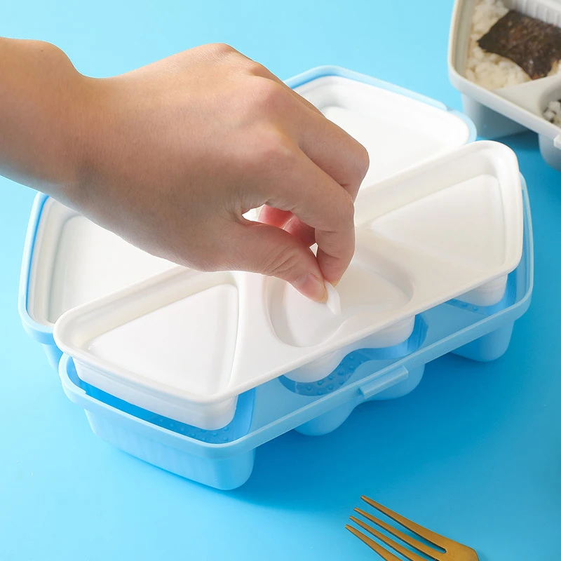 Molde triangular creativo para Sushi, prensa triangular para hacer bolas de arroz, molde triangular reutilizable, Kits de fabricación de accesorios DIY Bento