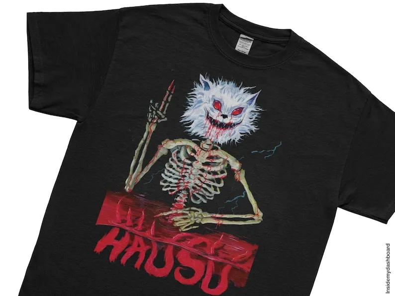 Hausu/House (1977) Skeleton Cat T-Shirt, Cult Classic Horror Merch, Horror Graphic Tee, Hausu Tee, House Tee