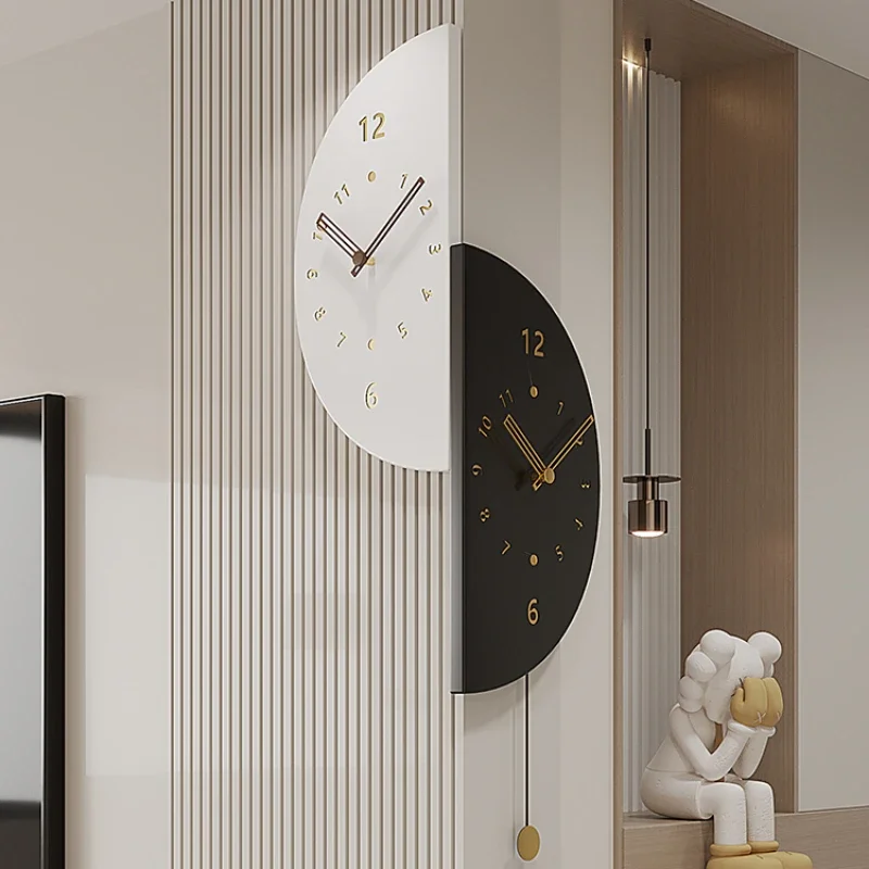 Dual-Sided Metal Corner Clock Versatile Timekeeper for Living Room Durable Wall Clock for Dining Room Study Room Timepiece