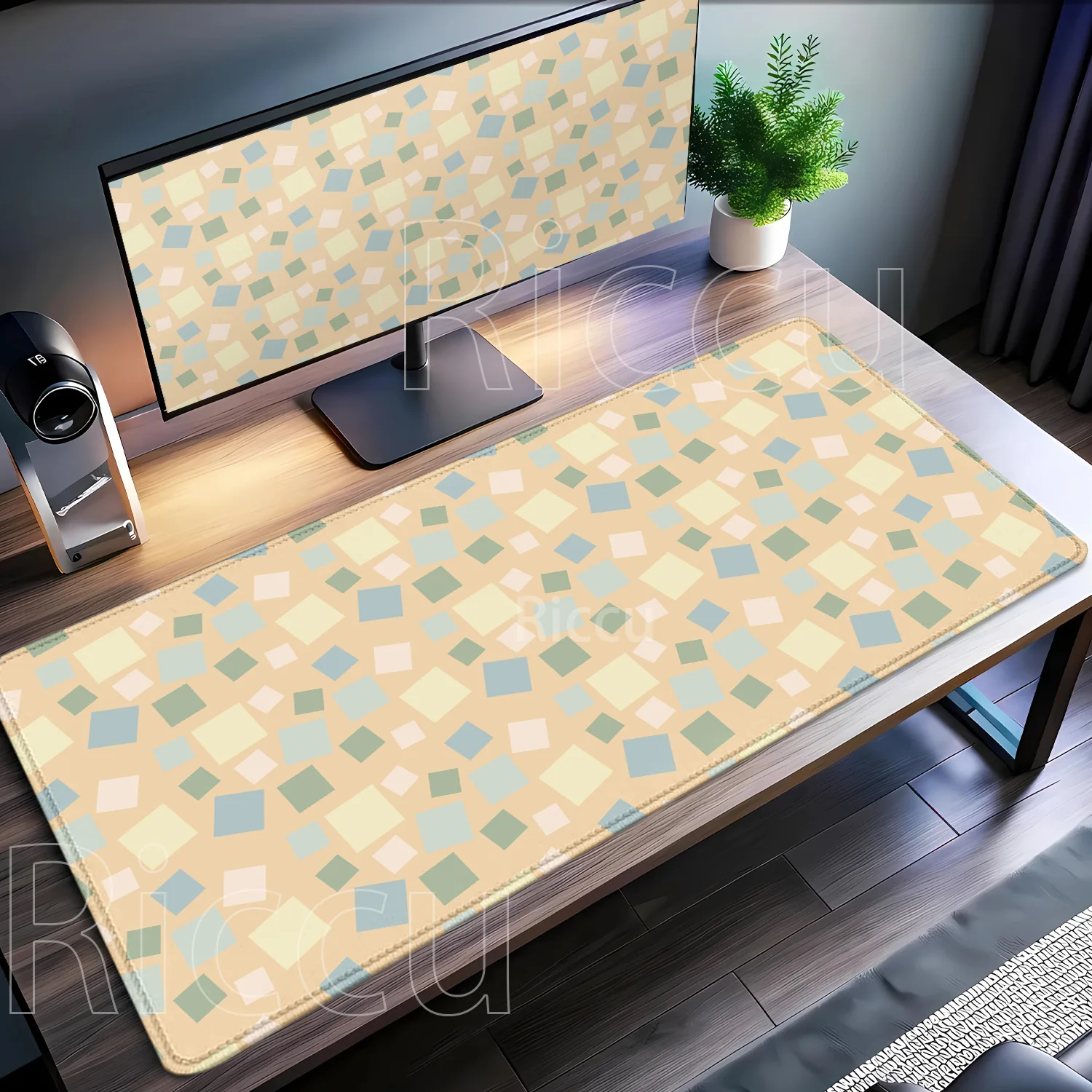 Mouse Pad triangle pattern HD printing Large Computer Office accessories Table Mat XXL Rubber Anti-slip base Keyboard Desk Mat