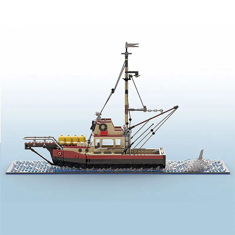 Décennie s de construction de bateau de pêche, jouets figurines d'action, grand, compatible avec 60368, 21350 mâchoires