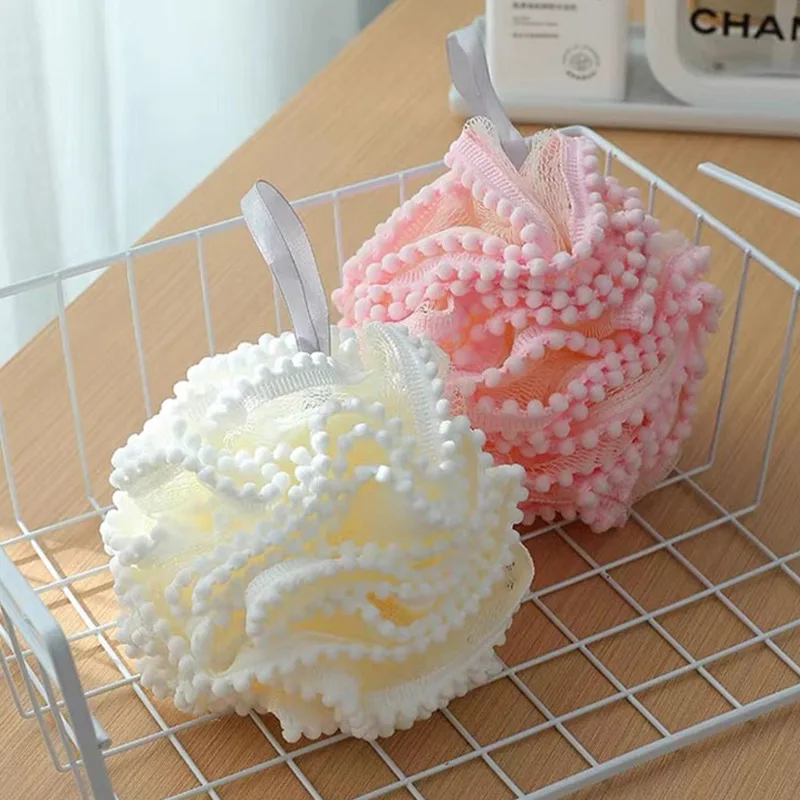 2pcs Bi-Color Shower Sponge Rich Foaming Soft Bath Balls Body Exfoliating Scrubbing Bath Flower Skin Cleaning Tool Bathroom Use - Image 5