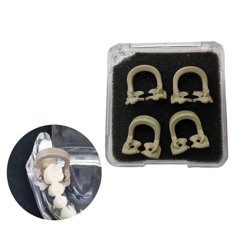 Dental Rubber Dam Clamps Rubber Barrier Clip Resin Material For Dental Lab Instrument