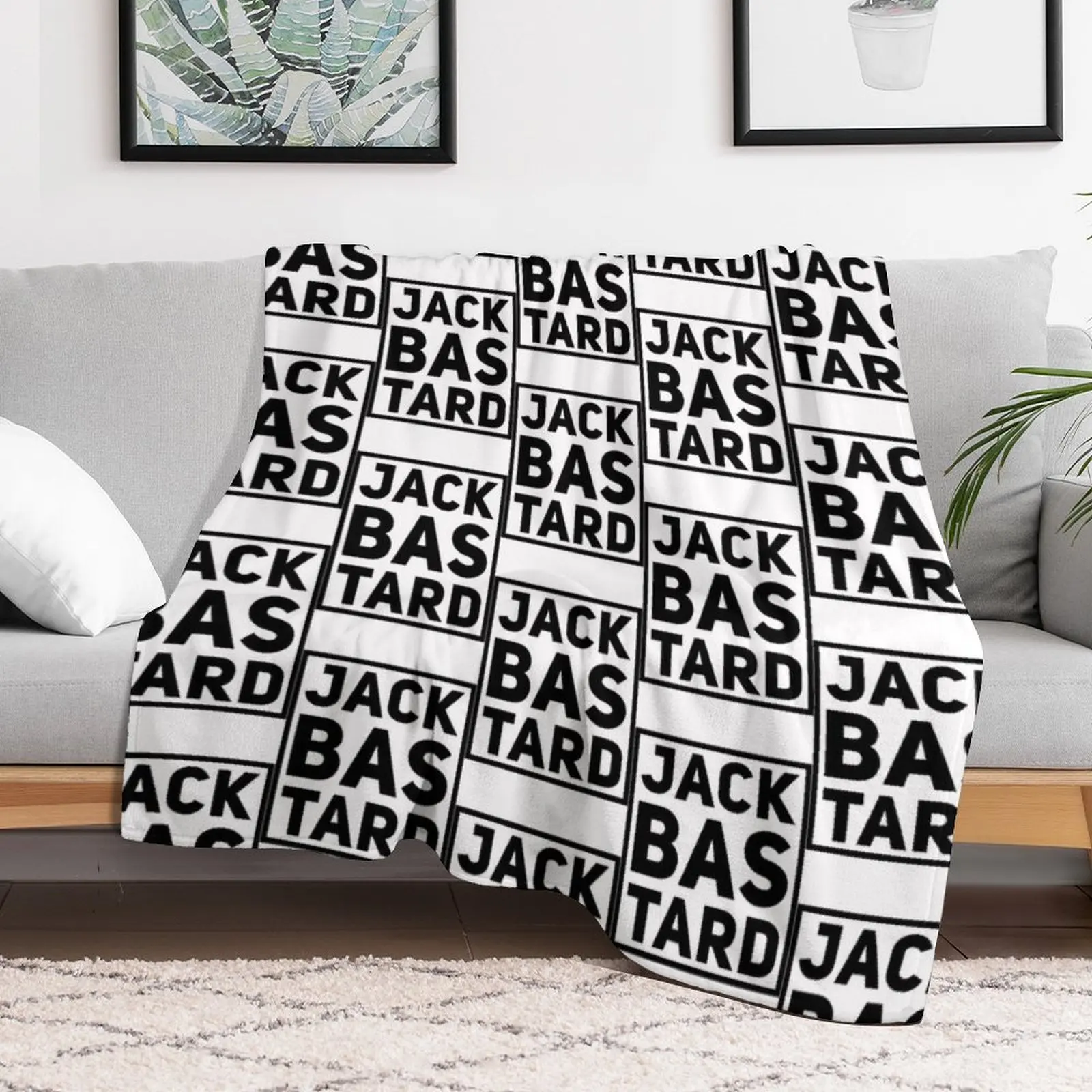 JACK BASTARD - B+W Throw Blanket Furrys Thins Blankets