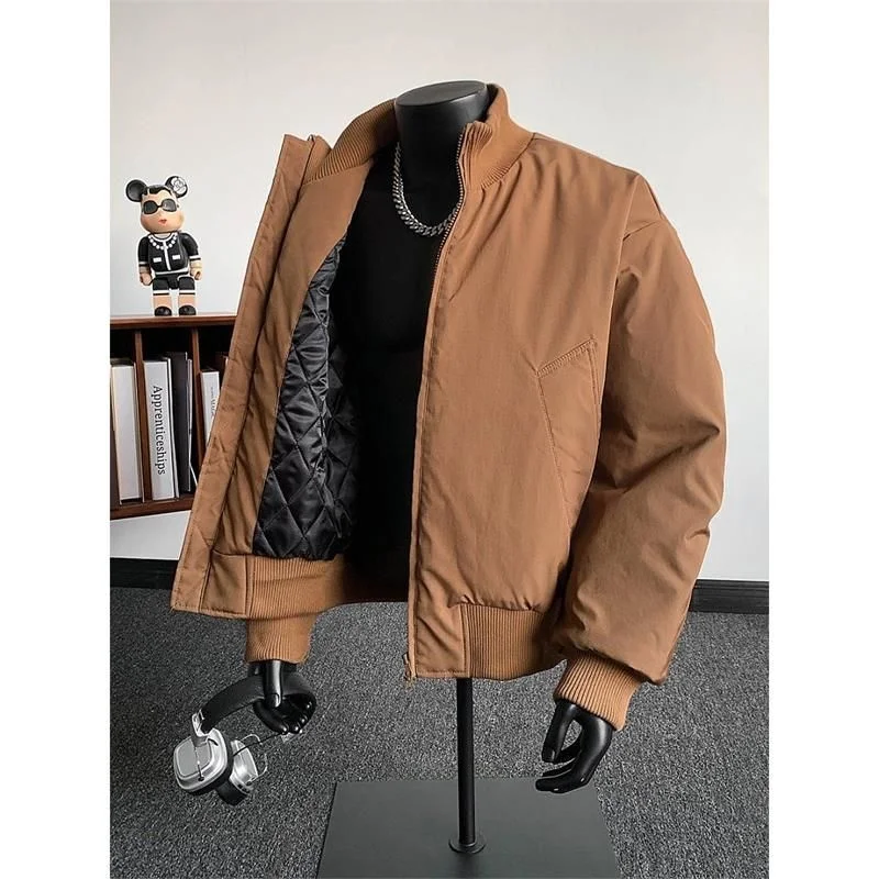 

Original Quali 030 Sles Cotton Jaet in Brown Bla Royal Blue Military een for Men Loose Fit Zipper Decoration Casua...