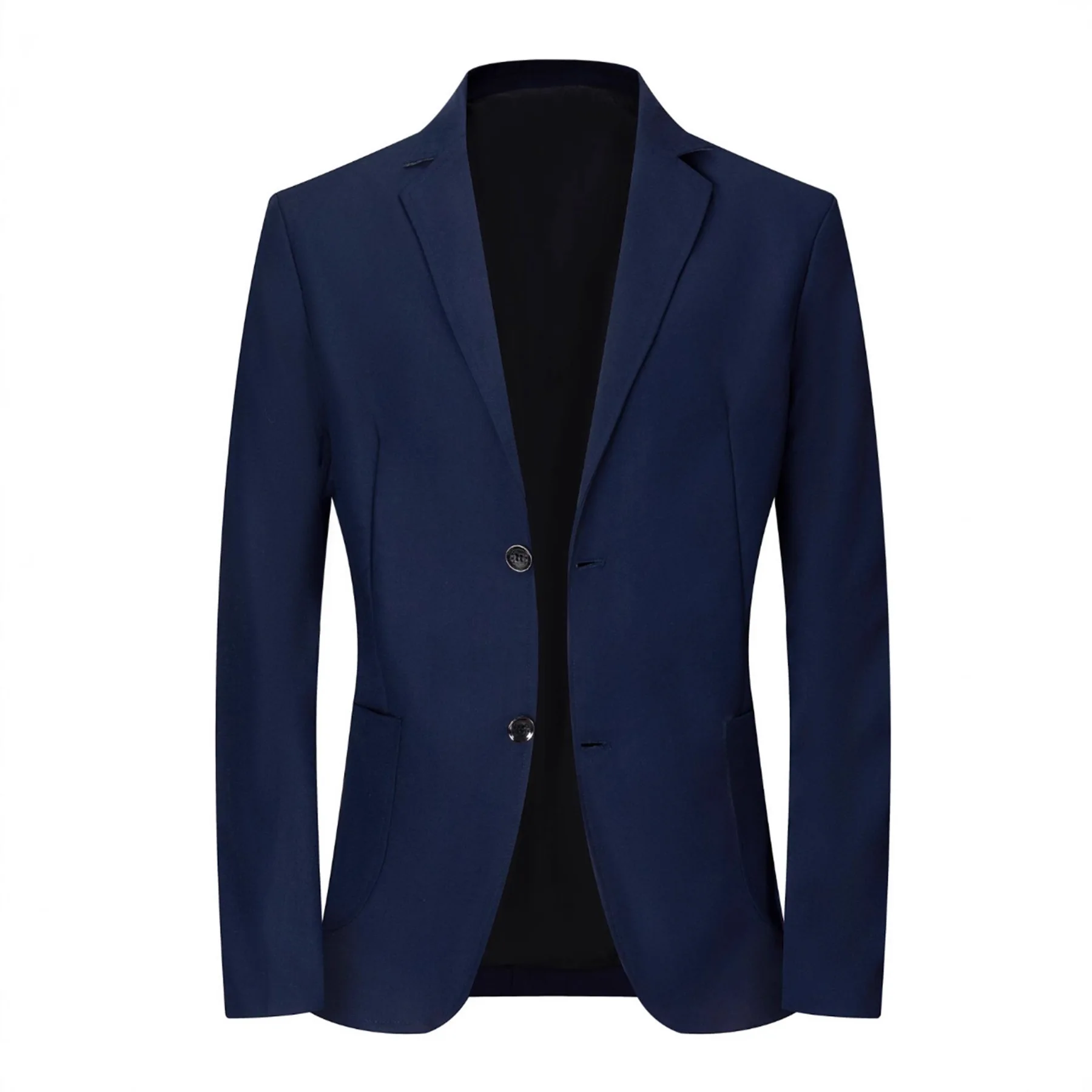 

Men's New Business Casual Solid Color With Shoulder Pads And No-iron Single-breasted Suit Top Jacket