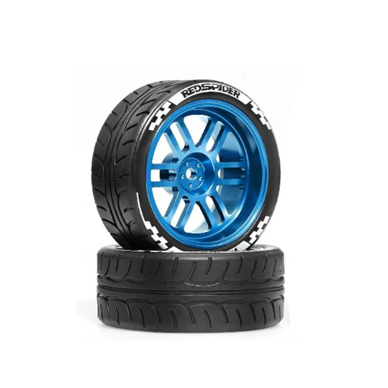 ABXE-Upgrade Parts For Wltoys 24016 124019 144002 1/18 RC Car- 4Pcs RC Car Tires Featuring Metal Rims