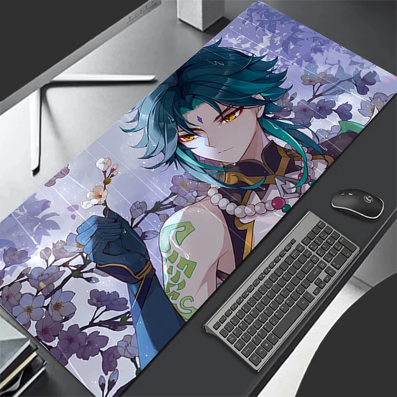 لوحة ماوس تأثير Genshin Xiao ، ملحقات الألعاب الكبيرة ، XL ، لوحة مفاتيح ألعاب الكمبيوتر ، حصيرة مكتب ، لوحة ماوس للهدايا