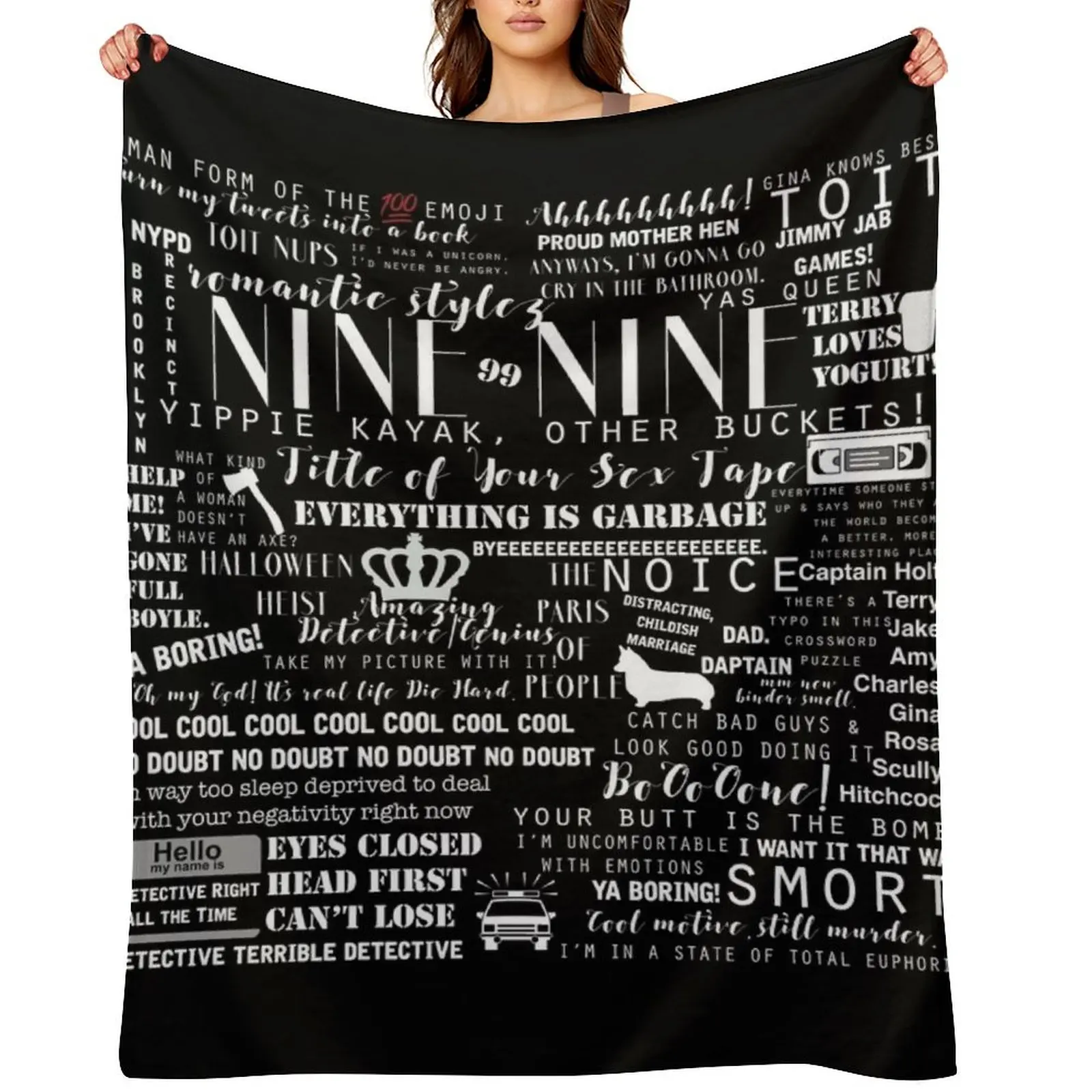 B99 Memorable Quotes (White on Black) Throw Blanket Decorative Beds Summer Beddings Bed Fashionable Soft Plaid Blankets