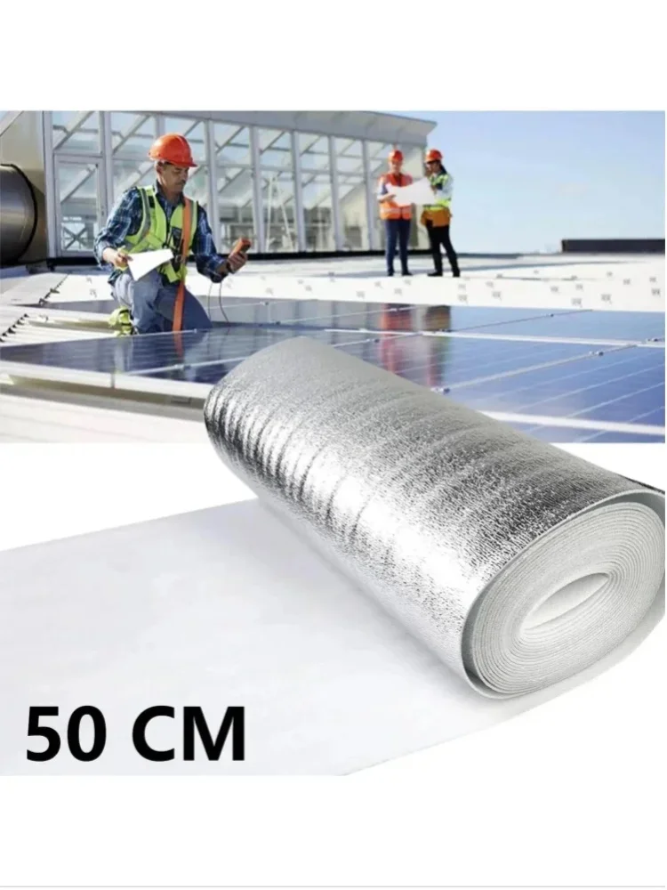 5m/10m Reflektierende Heizkörperfolie, Wärmedämmfolie für Wände, Aluminiumfolie für Dachdämmung, Heimheizung