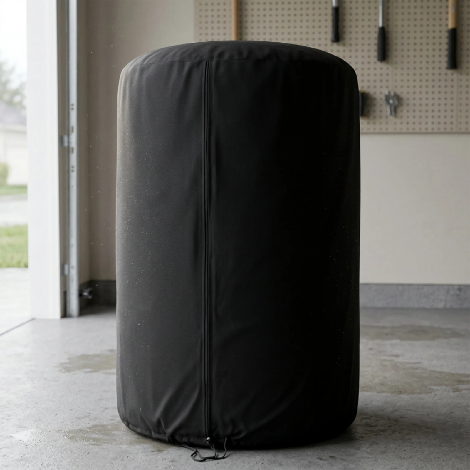Tire Cover with Zipper Weatherproof Tire Cover with Drawstring Dustproof Year-Round for Car Owners, Garage, Trunk