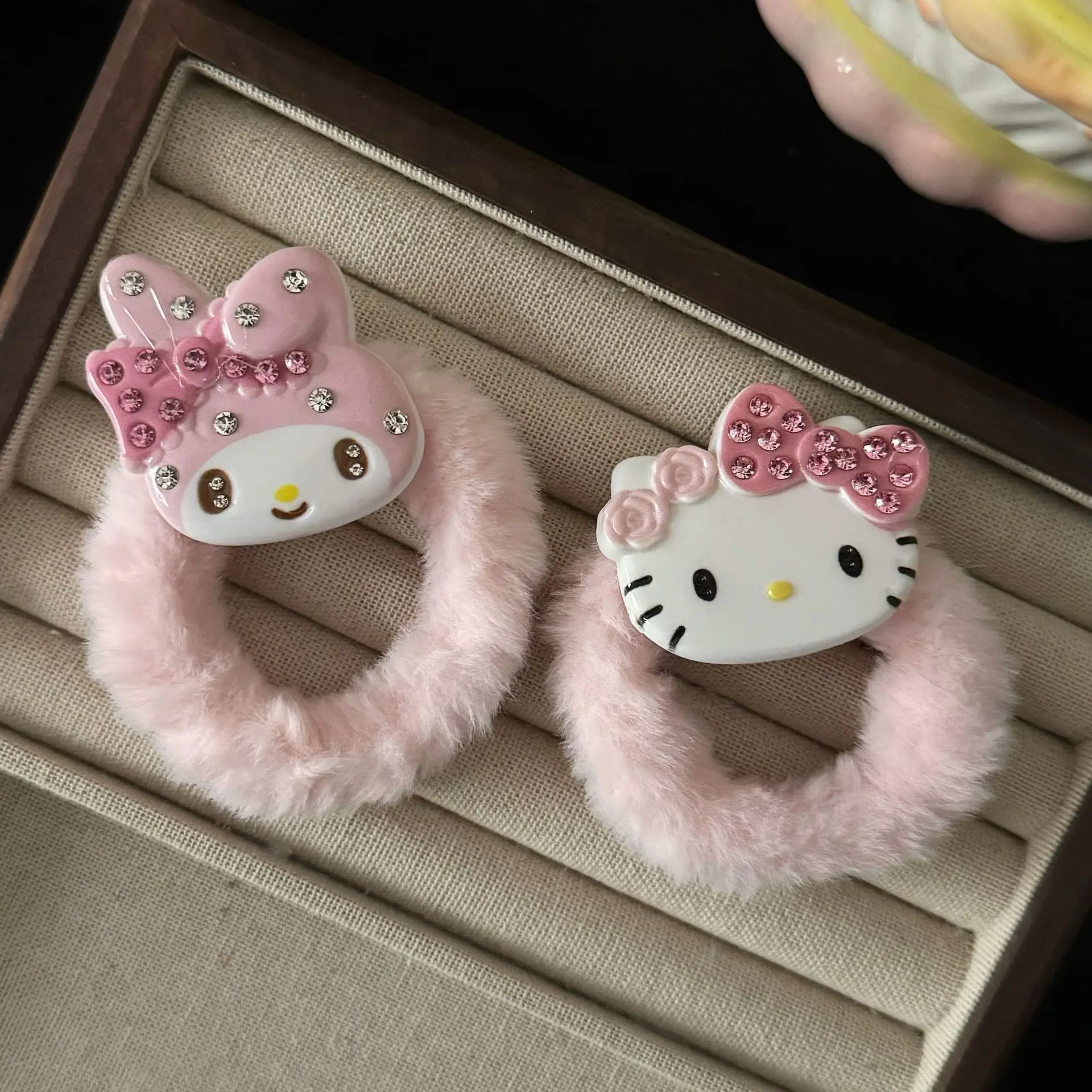 2/4 قطعة Kawaii ل مرحبا كيتي دبوس الشعر الفتيات الحلو لطيف الكرتون الانفجارات الجانب كليب الإبداعية غطاء الرأس للأطفال هدايا عيد ميلاد