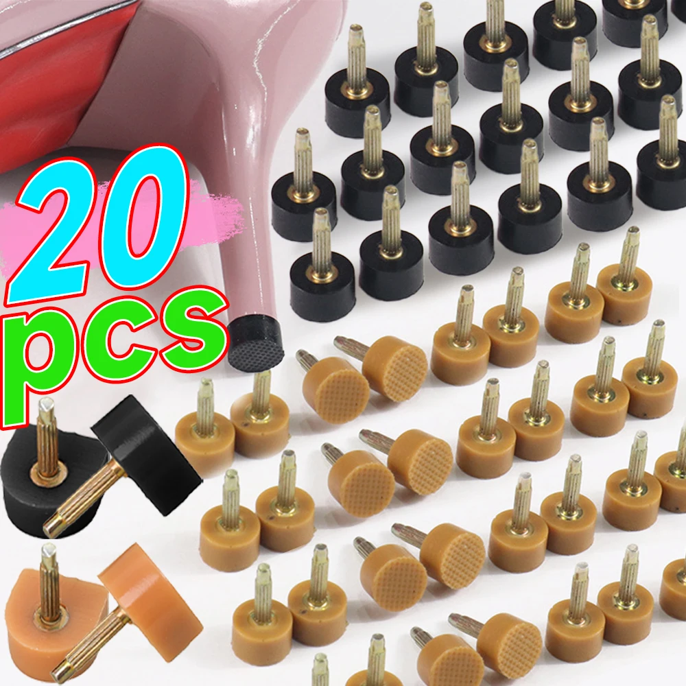 10/20 Stück Kuh Sehne Ferse Nagel Gummi Verschleißfest, leise und rutschfest Schuh Nagel Ferse Tragen Reparatur High Heels Ferse Zubehör